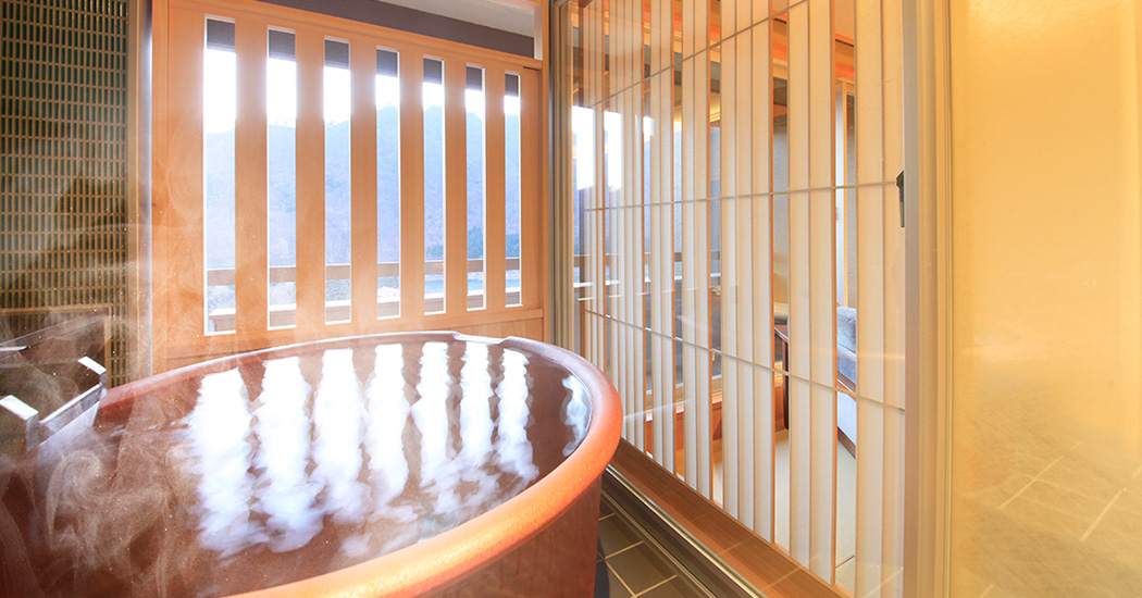 Rooms with open-air hot spring baths